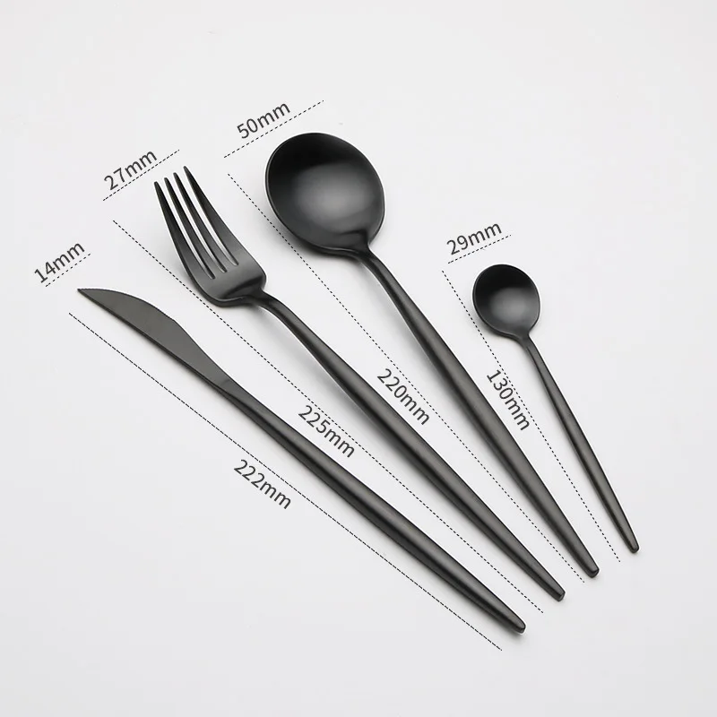 Black Dinnerware Matte Black Cutlery Set Silverware Set 18/10 Stainless Steel Dinnerware Set Spoons Forks and Knives Dropship
Black Dinnerware Matte Black Cutlery Set Silverware Set 18/10 Stainless Steel Dinnerware Set Spoons Forks and Knives Dropship