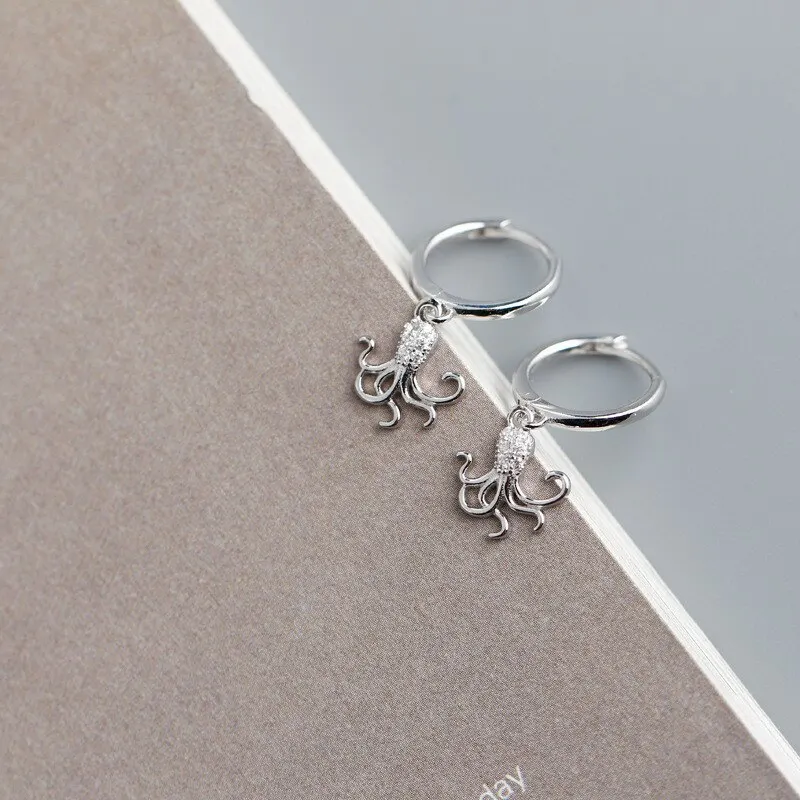A00507 New Trendy Fine Gothic Octopus Studs Earrings for Women Genuine 925 Sterling Silver Bohemia Animal Jewelry
A00507 New Trendy Fine Gothic Octopus Studs Earrings for Women Genuine 925 Sterling Silver Bohemia Animal Jewelry