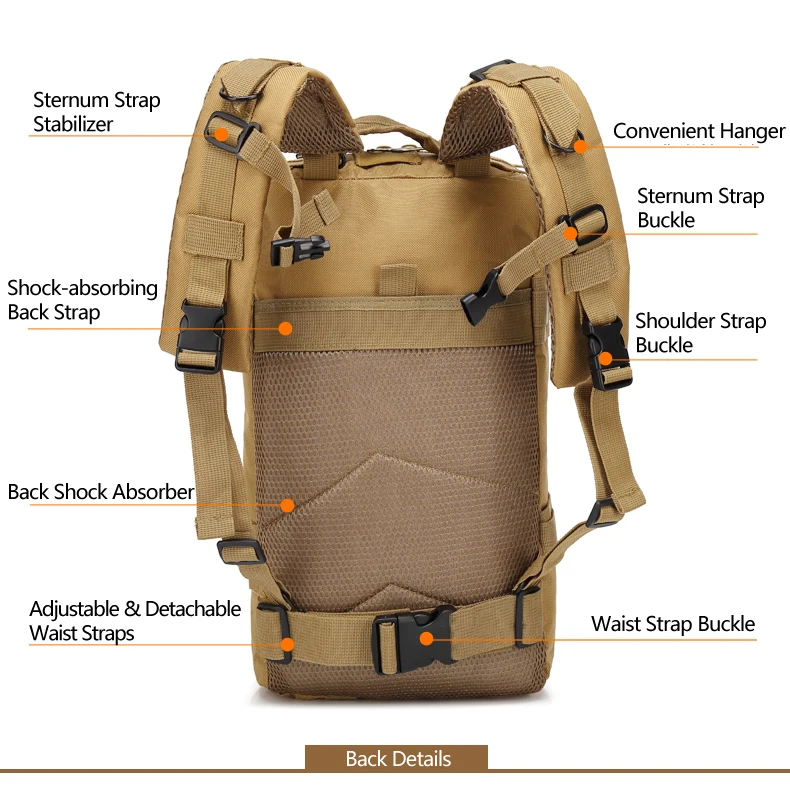 Camping Hiking Backpacks The Rucksack March Outdoor Tactical Backpack Shoulders Bag Khaki
Camping Hiking Backpacks The Rucksack March Outdoor Tactical Backpack Shoulders Bag Khaki