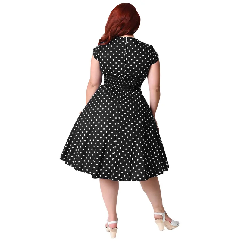 Women 8XL 9XL Plus Size Retro Polka Dot Dress Big Size 4XL 5XL 6XL Party Midi Black Vintage 1950s 60s Rockabilly Swing Dresses
Women 8XL 9XL Plus Size Retro Polka Dot Dress Big Size 4XL 5XL 6XL Party Midi Black Vintage 1950s 60s Rockabilly Swing Dresses