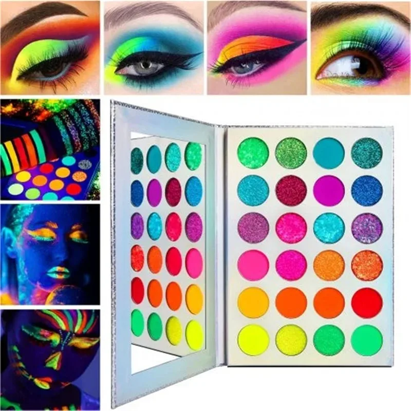 Hot 24 Colors Luminous Eyeshadow Fluorescent Powder Makeup Glitter Eyeshadow Tray Makeup for Party Maquiagem косметика Beauty
Hot 24 Colors Luminous Eyeshadow Fluorescent Powder Makeup Glitter Eyeshadow Tray Makeup for Party Maquiagem косметика Beauty