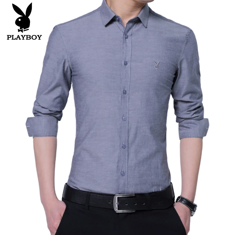 Playboy Новая мужская Корейская Однотонная одежда модная повседневная тонкая