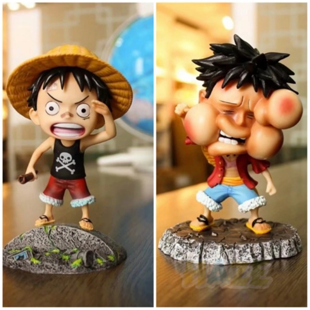 

One Piece Monkey D · Luffy Swollen Face Q Ver. 14cm Figure Model PVC Toys New