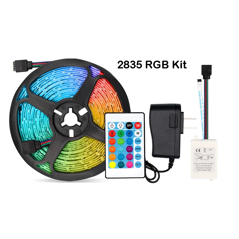 2835 RGB Led Strip 5m 12V Led Lighting Lamp Light with IR Controller For TikTok Light TV BackLight Party
2835 RGB Led Strip 5m 12V Led Lighting Lamp Light with IR Controller For TikTok Light TV BackLight Party