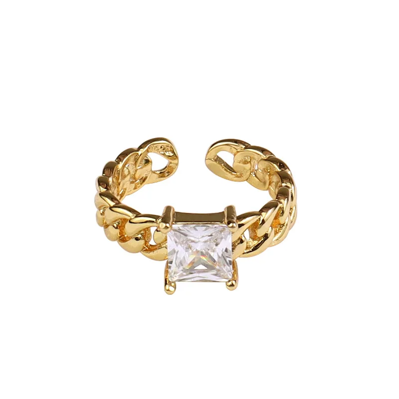 XIYANIKE 925 Sterling Silver Various Shapes Zircon Gold Chain Ring Female Fashion Simple Temperament Charm Jewelry Handmade Gift
XIYANIKE 925 Sterling Silver Various Shapes Zircon Gold Chain Ring Female Fashion Simple Temperament Charm Jewelry Handmade Gift