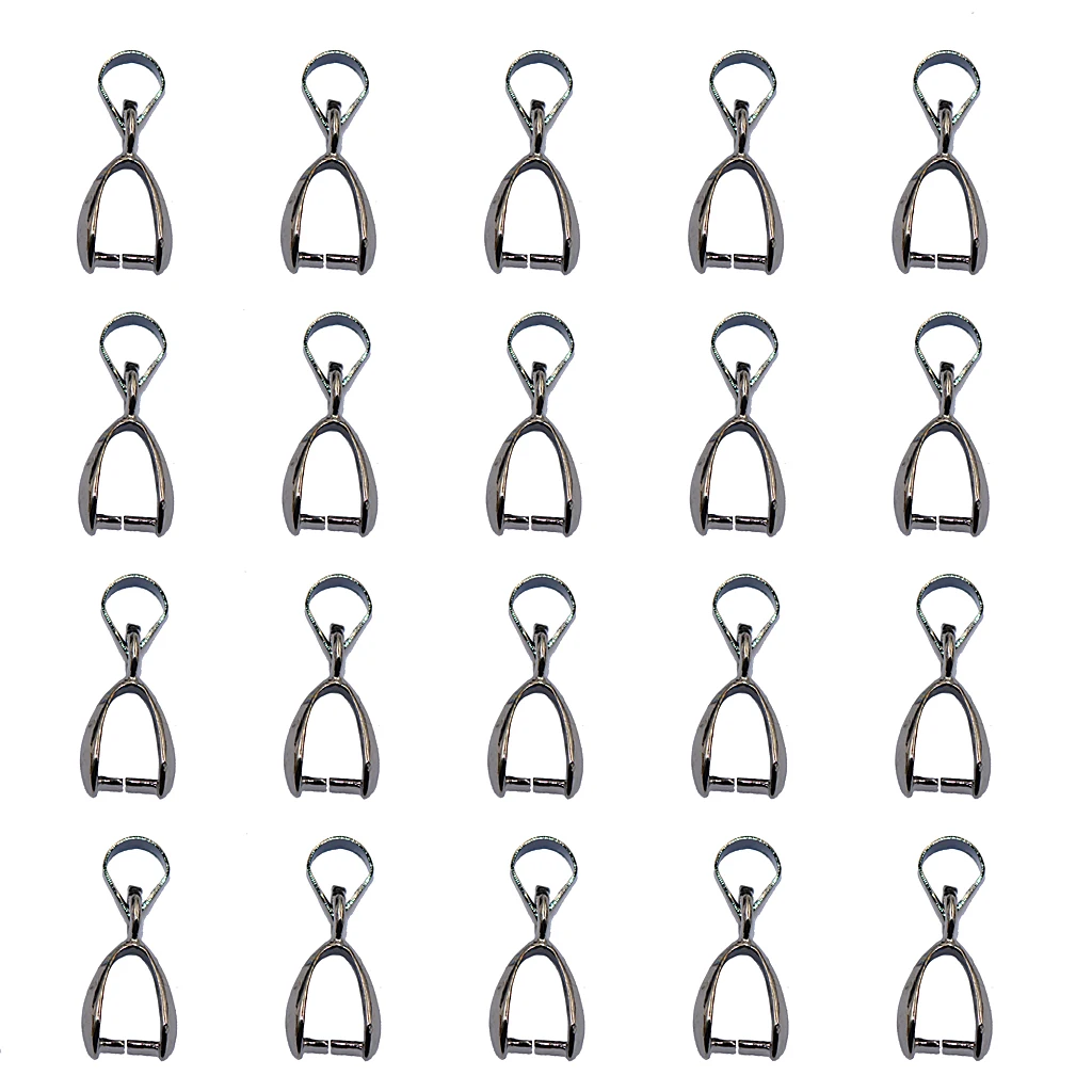 20pcs Pendant Pinch Bails Connectors 16mm Hematite Black DIY Jewelry Finding
20pcs Pendant Pinch Bails Connectors 16mm Hematite Black DIY Jewelry Finding