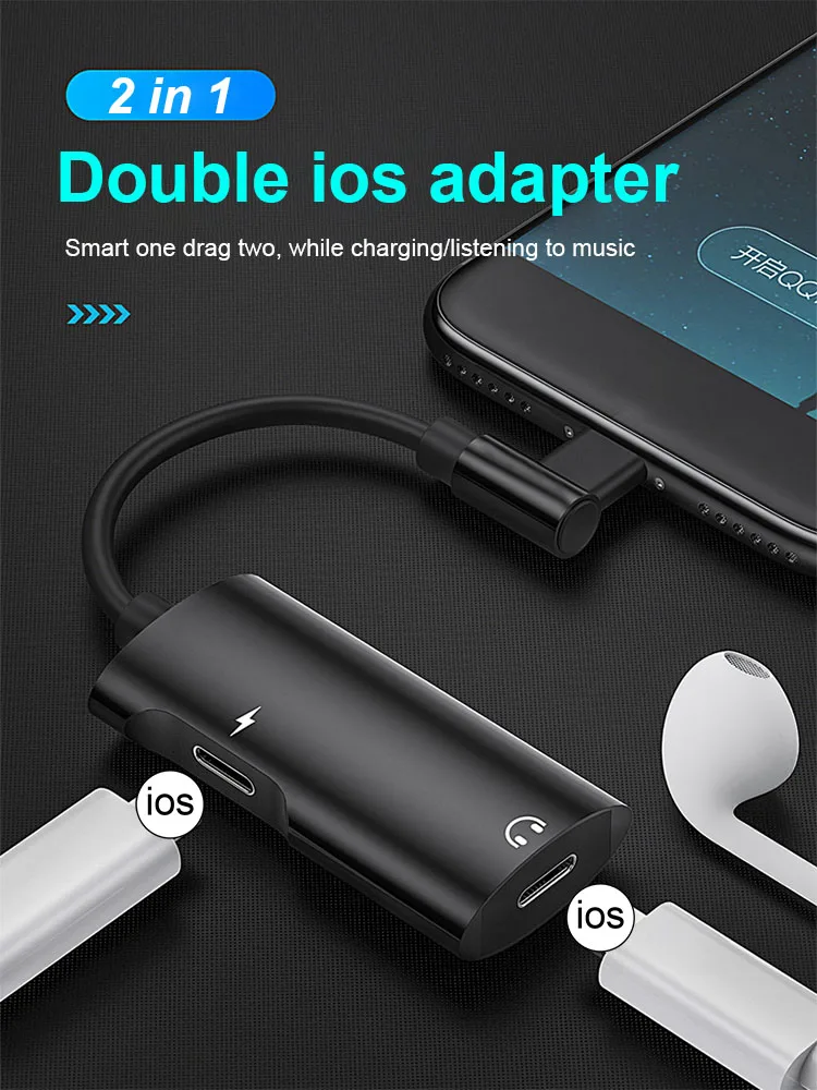2 in 1 Dual iOS Adapter Cable Charging Wire with Headphones Jack HD Call HiFi Sound Music Charger Splitter Cord for iPhone
2 in 1 Dual iOS Adapter Cable Charging Wire with Headphones Jack HD Call HiFi Sound Music Charger Splitter Cord for iPhone