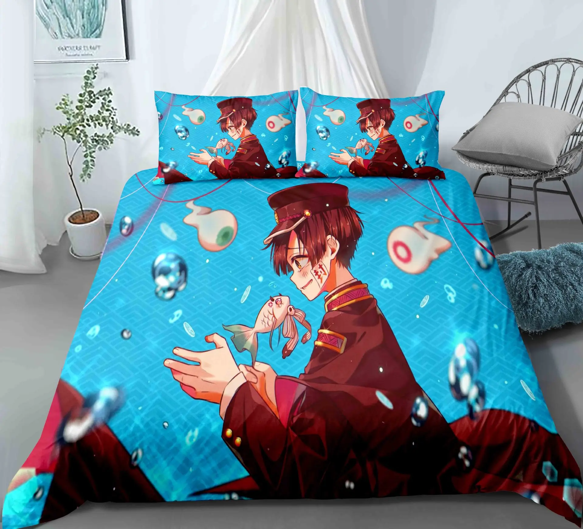 Anime Toilet-bound Hanako-kun 3D Print Comforter Bedding Set Kids Duvet Cover Set Cartoon Bed Linen Bedroom Home Textile Luxury
Anime Toilet-bound Hanako-kun 3D Print Comforter Bedding Set Kids Duvet Cover Set Cartoon Bed Linen Bedroom Home Textile Luxury