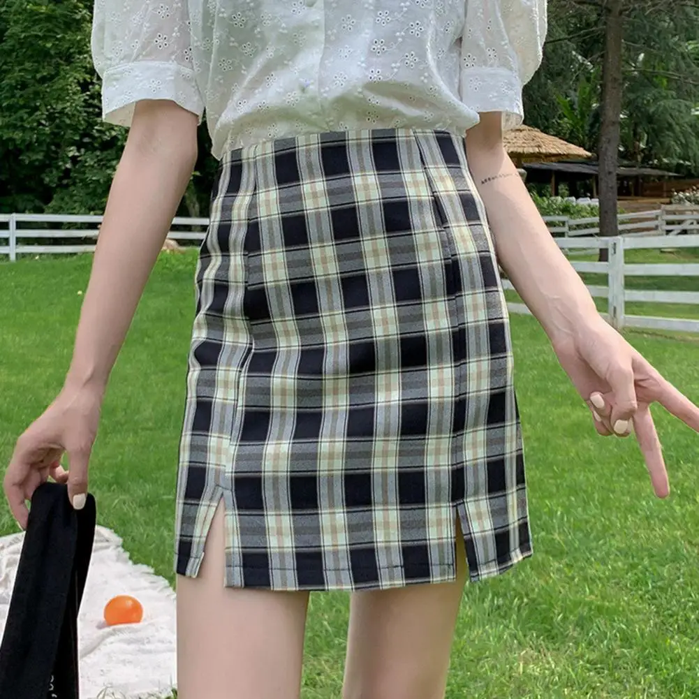 Newest Plaid Mini Skirt Women Side Slit Bodycon Bottoms 2020 Summer Autumn Streetwear Casual A Line Basic Ladies Pencil Skirts
Newest Plaid Mini Skirt Women Side Slit Bodycon Bottoms 2020 Summer Autumn Streetwear Casual A Line Basic Ladies Pencil Skirts