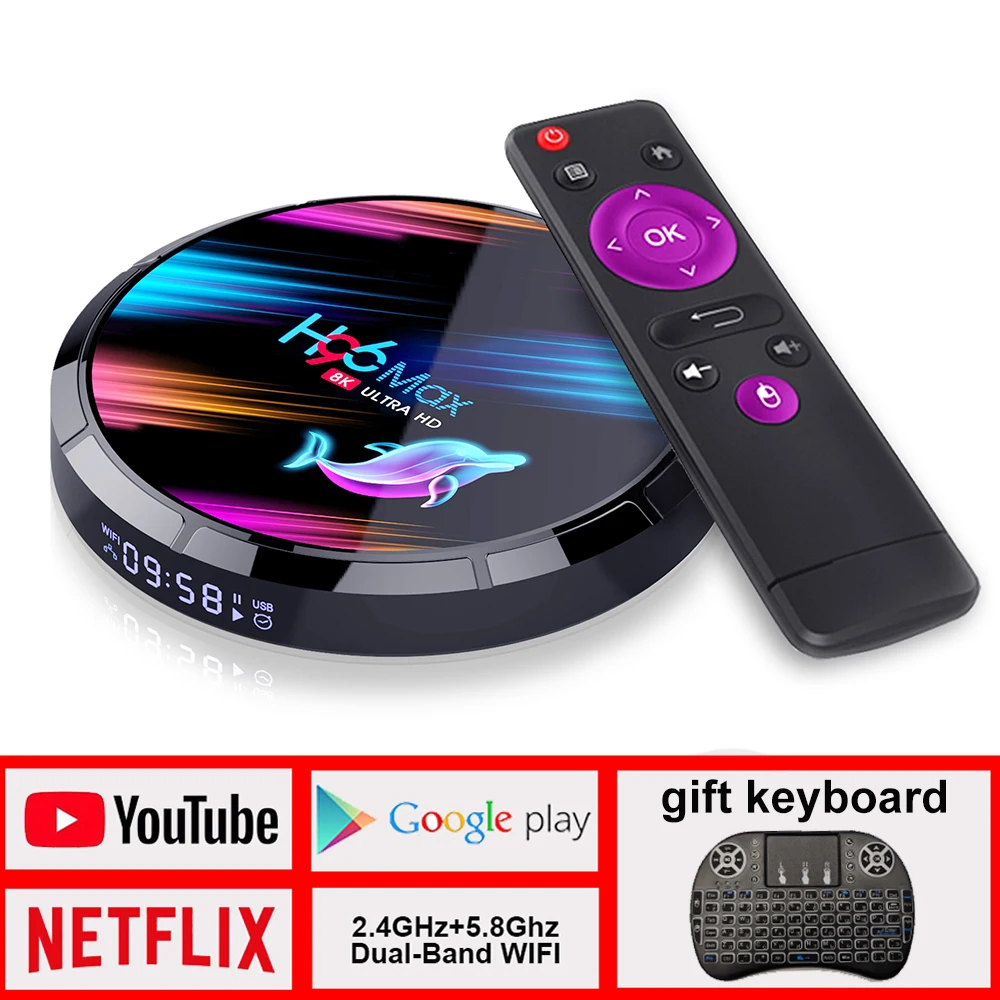 GIAUSA TV Box H96 max Android TV Box Netflix Youtube HD 8K LEMADO TV Box Android 9.0 Google Voice Assistant H96 max X3
GIAUSA TV Box H96 max Android TV Box Netflix Youtube HD 8K LEMADO TV Box Android 9.0 Google Voice Assistant H96 max X3