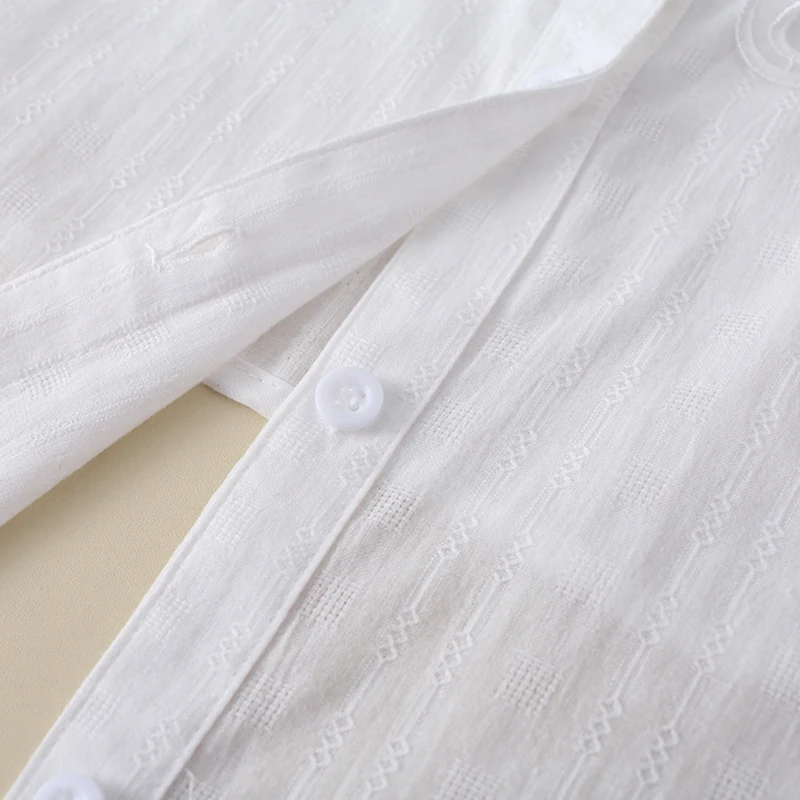 KLV Women Sweet Hollow Out Floral Lace Lapel False Collar Button Down Striped Jacquard White Detacahble Half Shirt Dickey
KLV Women Sweet Hollow Out Floral Lace Lapel False Collar Button Down Striped Jacquard White Detacahble Half Shirt Dickey