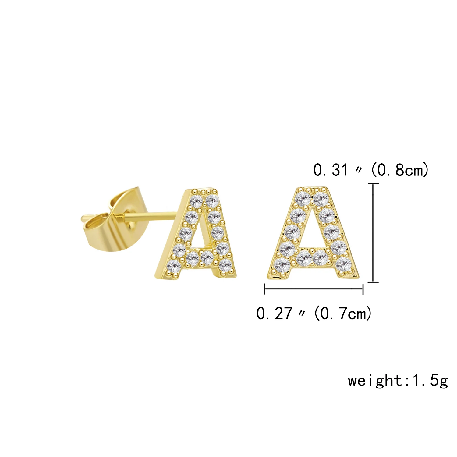 1 Pair Fashion Cubic Zircon Initial A-Z Letter Earrings DIY Alphabet Name Stud Earings For Women Personality Jewelry 2021 New
1 Pair Fashion Cubic Zircon Initial A-Z Letter Earrings DIY Alphabet Name Stud Earings For Women Personality Jewelry 2021 New