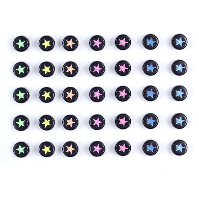 100/200/300/500Pcs Black With Colorful Star Acrylic Spacer Loose Beads Letter Beads Round Alphabet Beads For Jewelry DIY 4*7mm
100/200/300/500Pcs Black With Colorful Star Acrylic Spacer Loose Beads Letter Beads Round Alphabet Beads For Jewelry DIY 4*7mm