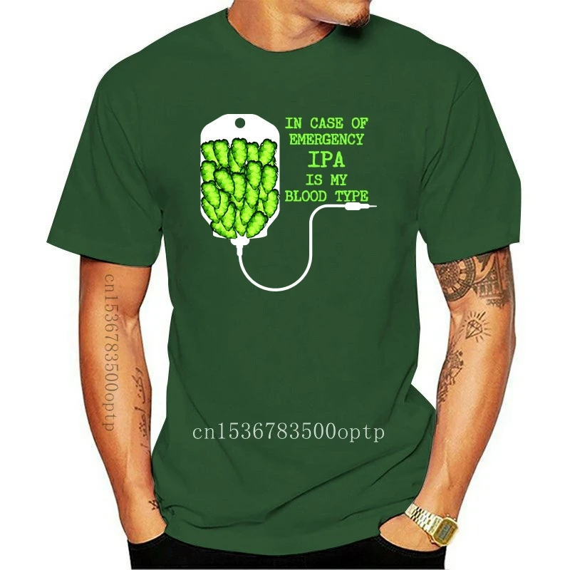 

New Ipa Is My Blood Type Craft Beer Funny T Shirt Humor Printed Formal Spring Round Collar Short Sleeve Vintage Over Size 5XL Sh