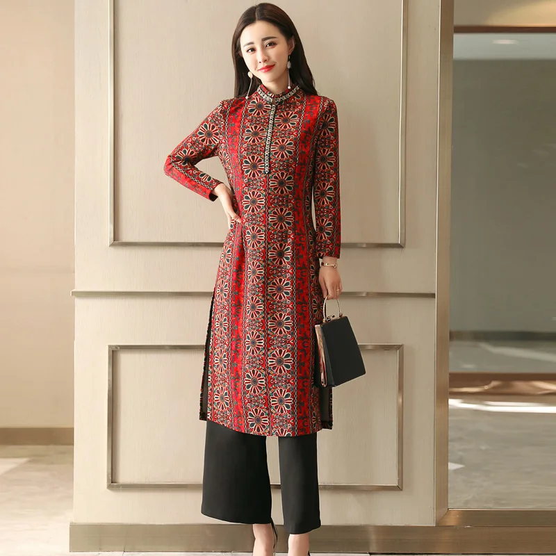 Ladies Temperament Ethnic Style Printed Dress Autumn and Winter New Women's Mid-length Women's Skirts
Ladies Temperament Ethnic Style Printed Dress Autumn and Winter New Women's Mid-length Women's Skirts