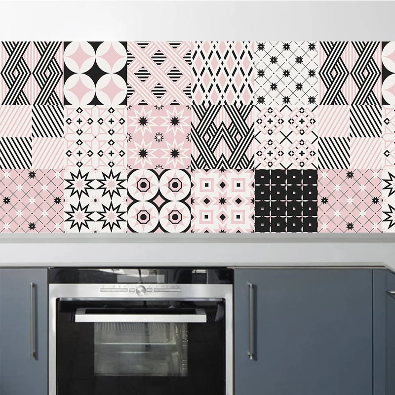 Colorful geometric Tiles Wall Sticker Kitchen Bathroom Waterproof Tile Waist Line Wallpaper PVC Removable Art Mural
Colorful geometric Tiles Wall Sticker Kitchen Bathroom Waterproof Tile Waist Line Wallpaper PVC Removable Art Mural