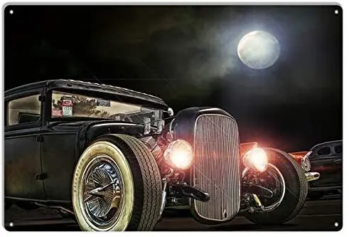 Classic Ford Roadster Metal Sign Hot Rod Garage Shop Art by Artist Bob Kramer 12x16
Classic Ford Roadster Metal Sign Hot Rod Garage Shop Art by Artist Bob Kramer 12x16