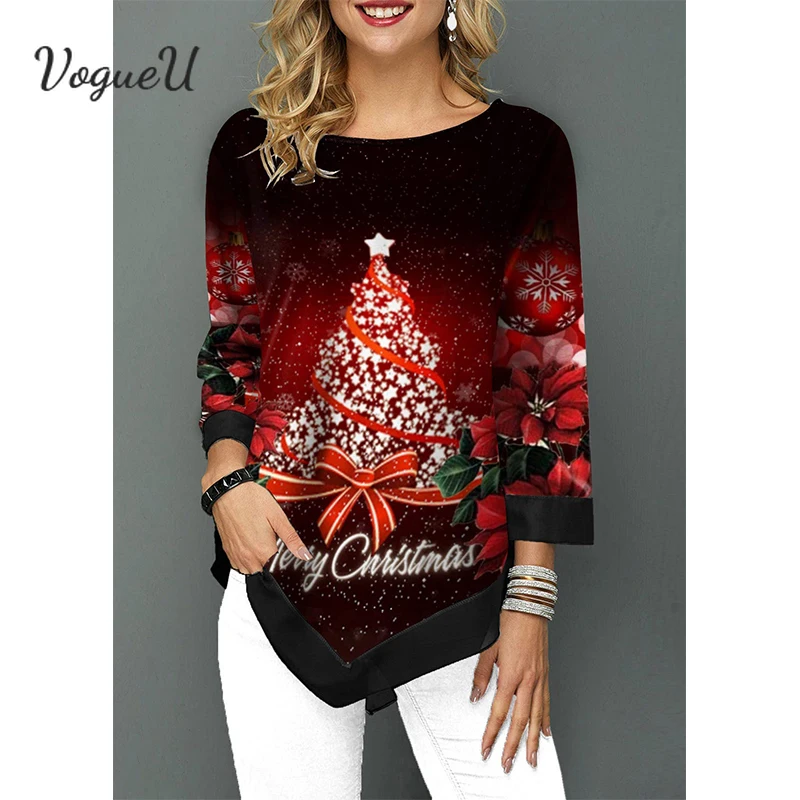 Женские топы 2021, Женская рождественская свободная футболка, блузка, Рождественская шифоновая рубашка с круглым вырезом, повседневная женск...
Женские топы 2021, Женская рождественская свободная футболка, блузка, Рождественская шифоновая рубашка с круглым вырезом, повседневная женск...