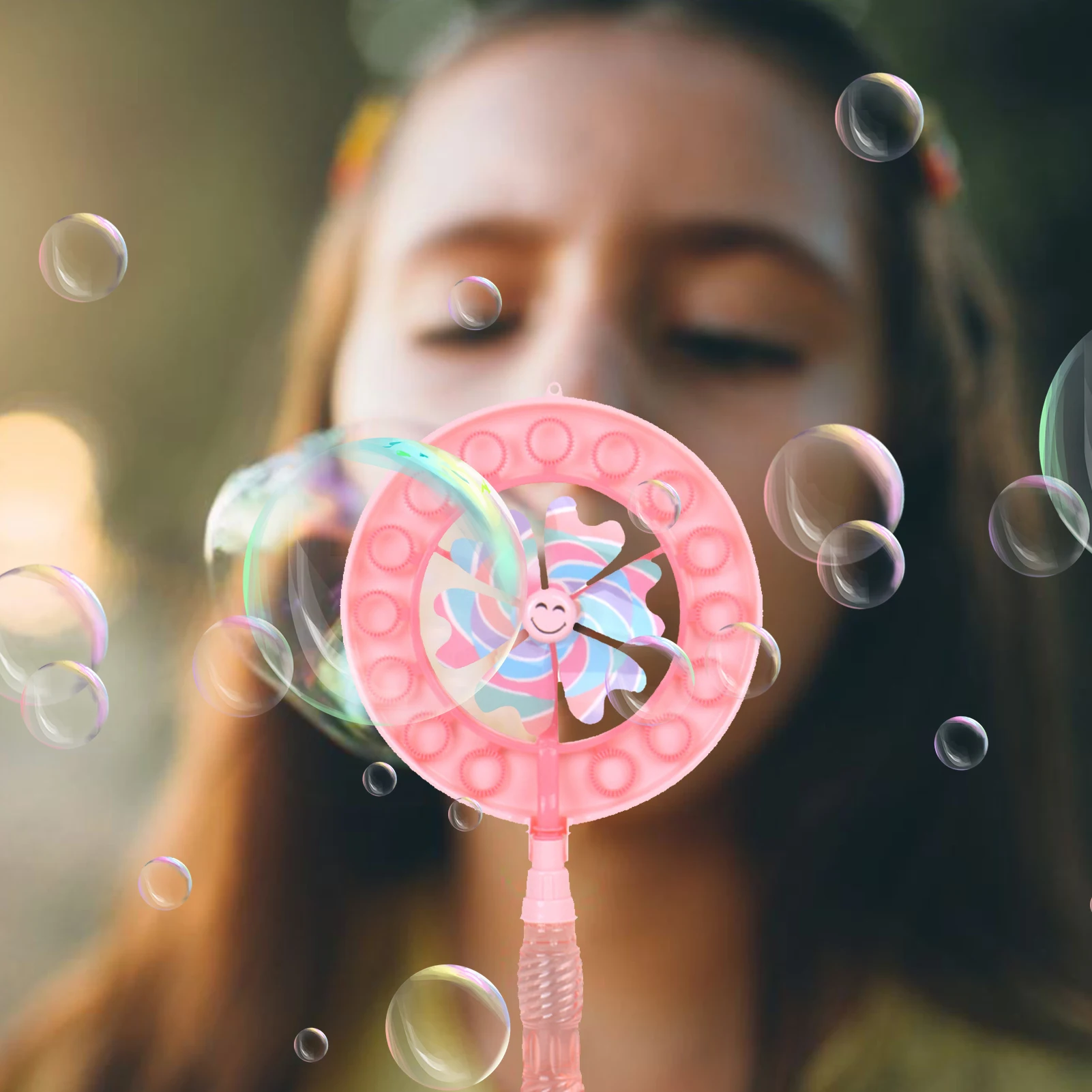 Windmill And Bubble 2-in-1 Bubble Blower Wand Outdoor Cute Smile Windmills Safe And Nontoxic Rechargeable Bubble Machine For Kid
Windmill And Bubble 2-in-1 Bubble Blower Wand Outdoor Cute Smile Windmills Safe And Nontoxic Rechargeable Bubble Machine For Kid