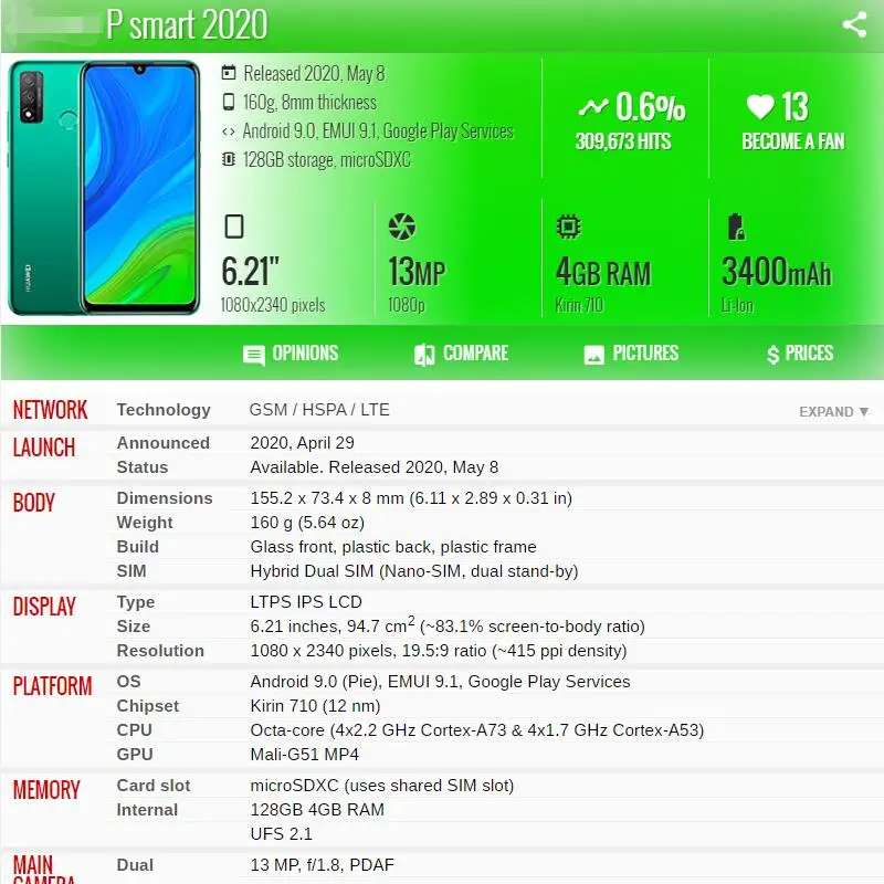 Сенсорный экран для Huawei P Smart 2019 2020 2021 POT-LX1 POT-LX1A PPA-LX1 | Мобильные телефоны и