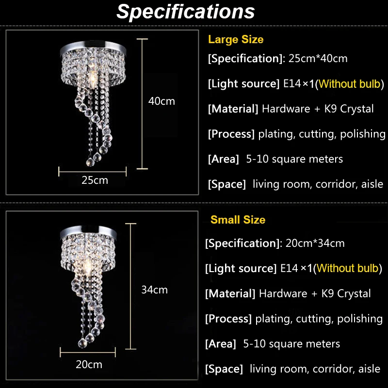 Round Crystal Ceiling Lights Modern Led Ceiling Lamp for Living Room Bedroom Hallway Kitchen K9 Crystal Ball Light Fixtures E14
Round Crystal Ceiling Lights Modern Led Ceiling Lamp for Living Room Bedroom Hallway Kitchen K9 Crystal Ball Light Fixtures E14