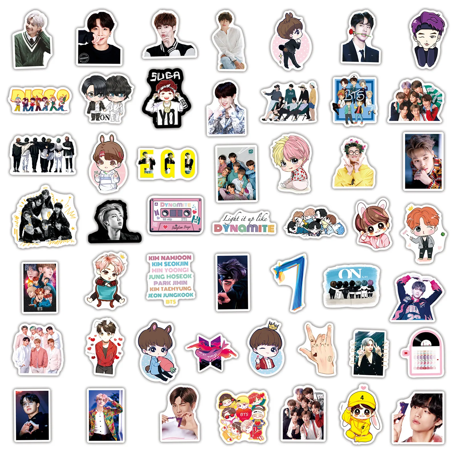 25/50Pcs Korean Stars Sticker Idol Kpop For Skateboard Bike Phone Case Korean Boys and Girls Group Stickers SUGA JIN V RM Toys
25/50Pcs Korean Stars Sticker Idol Kpop For Skateboard Bike Phone Case Korean Boys and Girls Group Stickers SUGA JIN V RM Toys