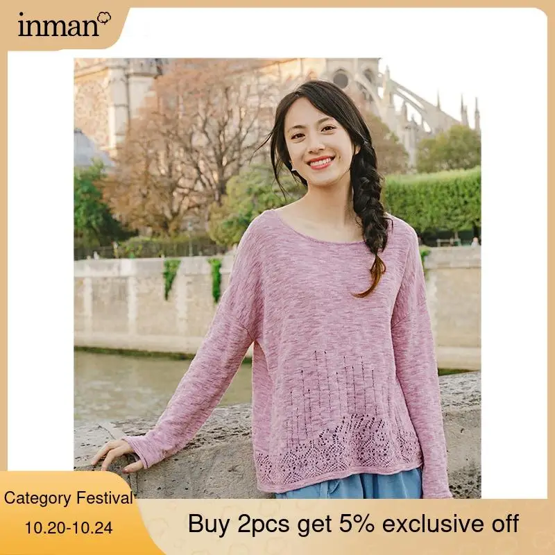 INMAN Autumn Round Collar Elegant Lady Vintage Knitwear Retro Style Casual Pink Loose Style Off Shoulder Long Sleeve Pullover
INMAN Autumn Round Collar Elegant Lady Vintage Knitwear Retro Style Casual Pink Loose Style Off Shoulder Long Sleeve Pullover