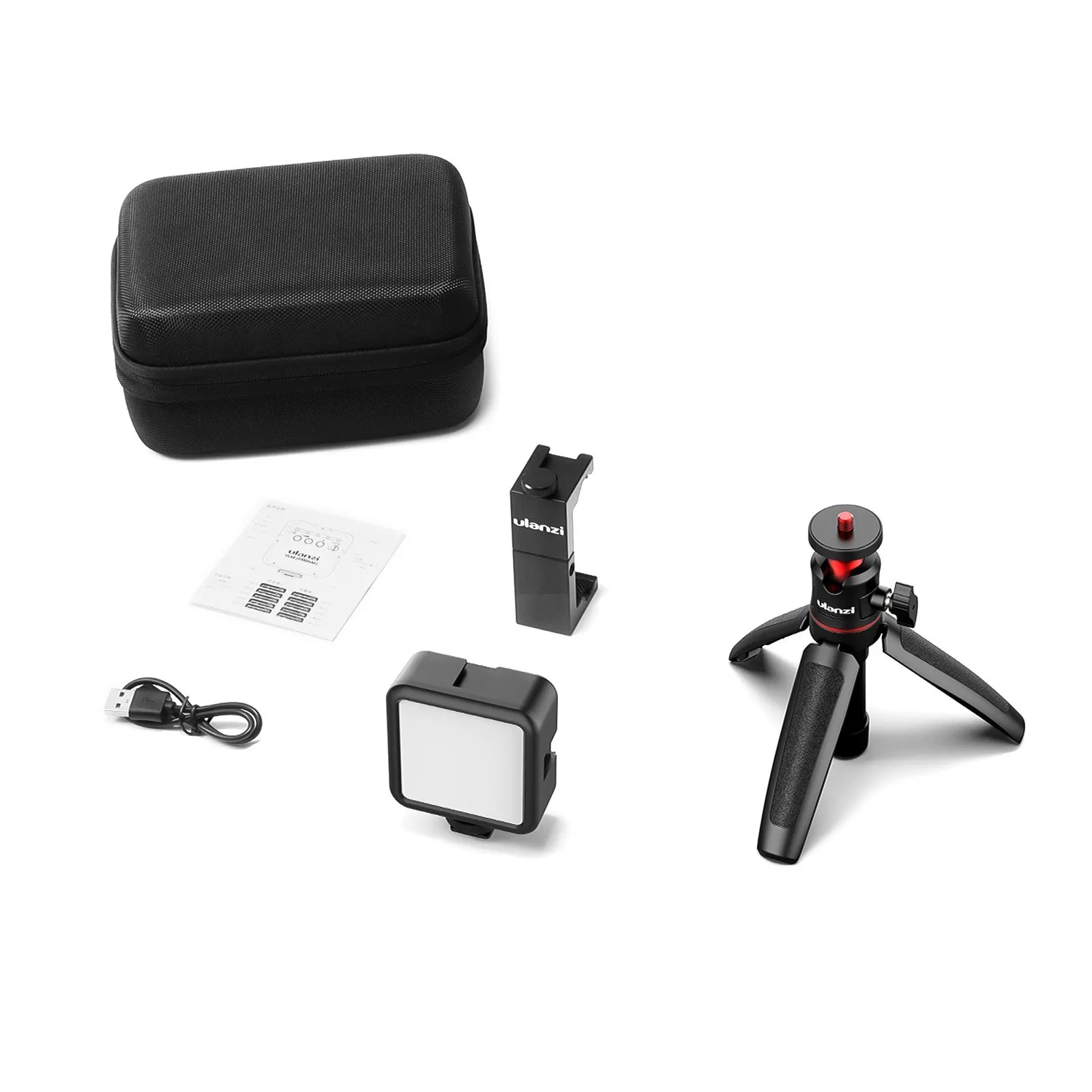 ULANZI Combo 6 Mobile Phone LED Fill Light Tripod Bracket for Live Broadcast/ Selfie Phone Clamp Holder Universal 1/4 Cold Shoe
ULANZI Combo 6 Mobile Phone LED Fill Light Tripod Bracket for Live Broadcast/ Selfie Phone Clamp Holder Universal 1/4 Cold Shoe