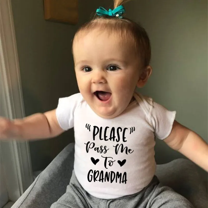 Please Pass Me To Grandma Baby Bodysuit Cute Newborn Baby Girls Boys Clothes Body Baby Romper Cotton Jumpsuit Playsuit
Please Pass Me To Grandma Baby Bodysuit Cute Newborn Baby Girls Boys Clothes Body Baby Romper Cotton Jumpsuit Playsuit