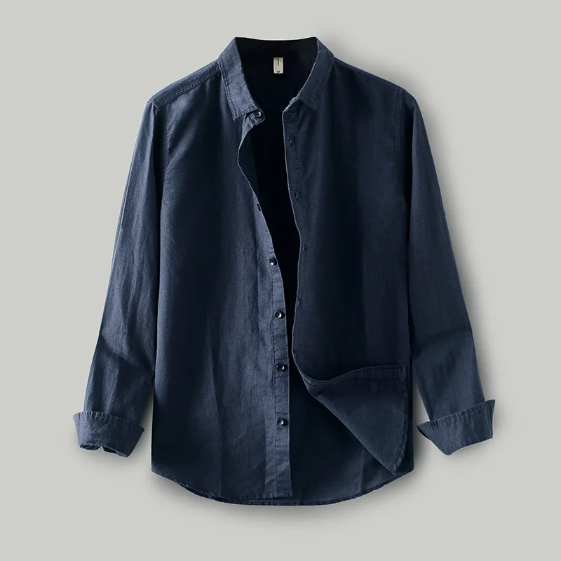 Men's cotton linen long sleeve shirt loose casual shirt light and breathable linen Lapel solid color cardigan men's autumn
Men's cotton linen long sleeve shirt loose casual shirt light and breathable linen Lapel solid color cardigan men's autumn