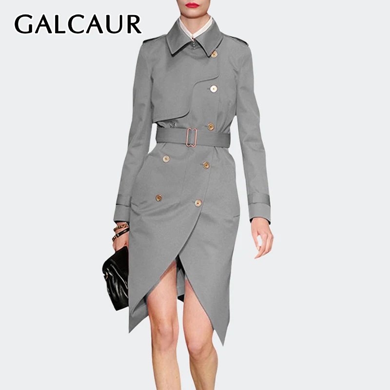 GALCAUR Irregular Hem Women's Trench Coat Lapel Collar Long Sleeve High Waist Slim Fit Plus Size Office Clothing For Women 2021
GALCAUR Irregular Hem Women's Trench Coat Lapel Collar Long Sleeve High Waist Slim Fit Plus Size Office Clothing For Women 2021