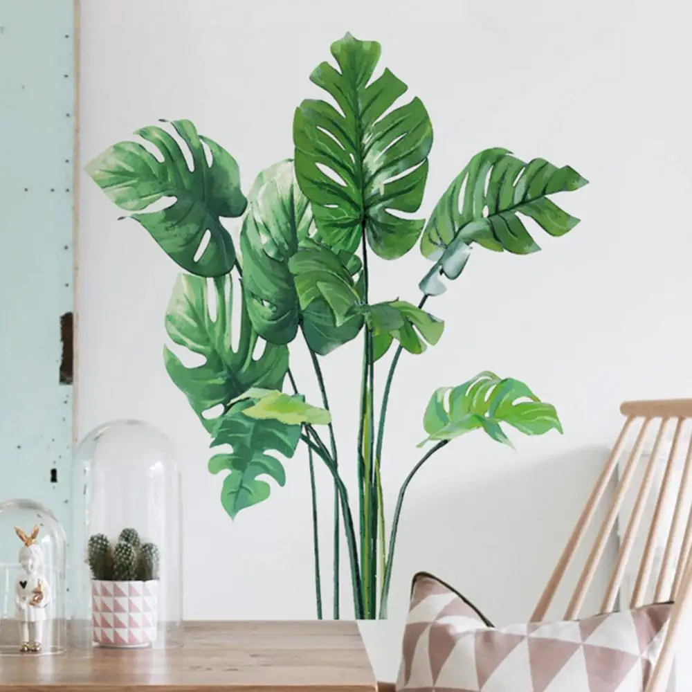 Tropical Plant Leaves Removable Mural Wall Sticker Living Room Background Decal 
Tropical Plant Leaves Removable Mural Wall Sticker Living Room Background Decal