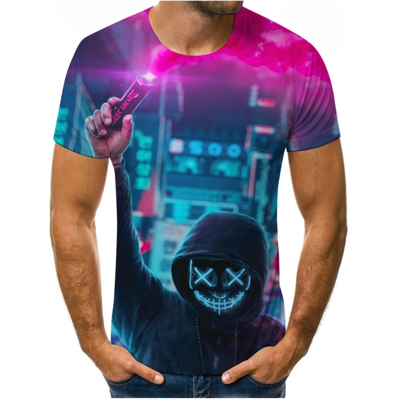 Men's Disco DJ Rock Male 3D Short Sleeve Party Music Sound Trend T-shirt Up and Down Punk Flashing Male Streetwear Equalizer
Men's Disco DJ Rock Male 3D Short Sleeve Party Music Sound Trend T-shirt Up and Down Punk Flashing Male Streetwear Equalizer