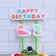 1 шт. милый динозавр Топпер для торта С Днем Рождения прекрасный