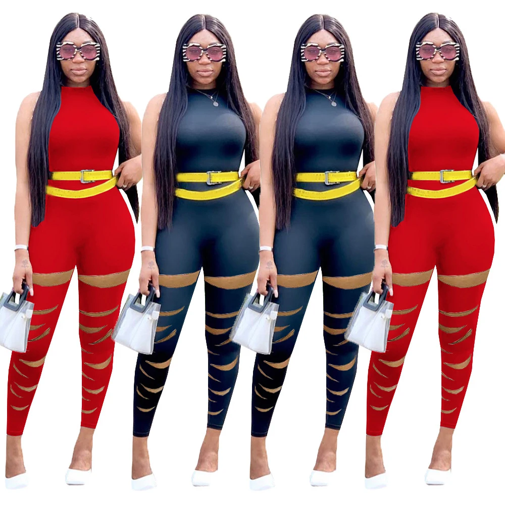 Red Black Lace Up Hollow Hole Bodycon Jumpsuits for Women Sleeveless Scoop Neck Party Club Romper Fashion Skinny Slim Catsuits
Red Black Lace Up Hollow Hole Bodycon Jumpsuits for Women Sleeveless Scoop Neck Party Club Romper Fashion Skinny Slim Catsuits