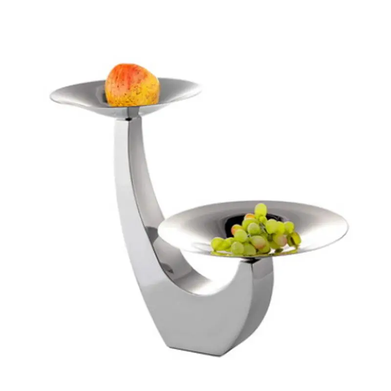 Creative stainless steel fruit plate hotel fruit plate Two three-headed backgammon fruit plate
Creative stainless steel fruit plate hotel fruit plate Two three-headed backgammon fruit plate