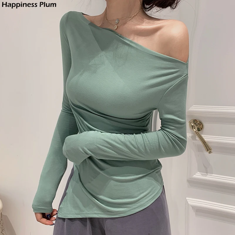 Женская футболка с открытыми плечами, привлекательная футболка с открытой спиной, женская футболка с длинным рукавом, облегающая эластична... 
Женская футболка с открытыми плечами, привлекательная футболка с открытой спиной, женская футболка с длинным рукавом, облегающая эластична...