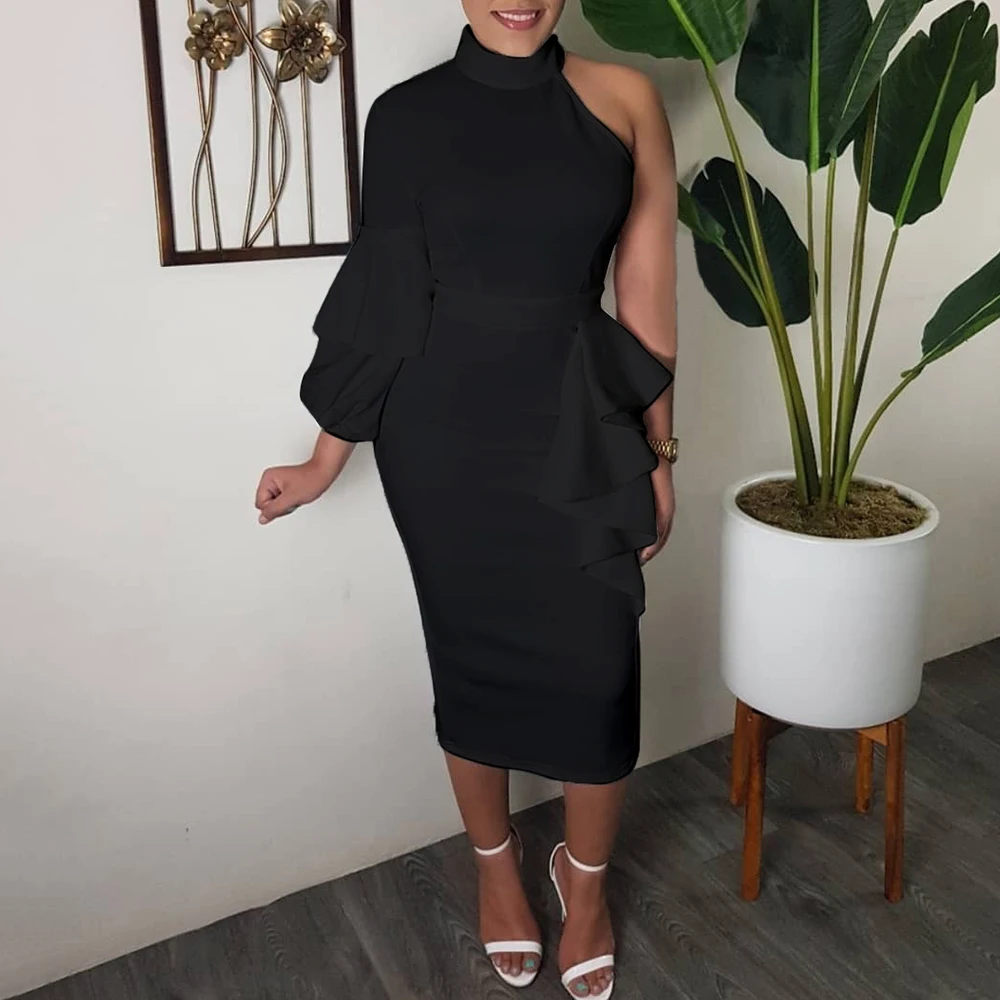 Sexy Halter Backless Women Dress Summer Pleated Ruffled Cocktail Party Dresses Black Casual Office Midi Sundress
Sexy Halter Backless Women Dress Summer Pleated Ruffled Cocktail Party Dresses Black Casual Office Midi Sundress