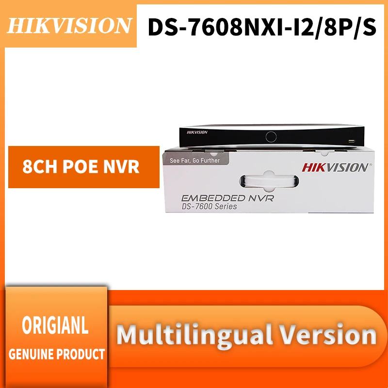 

Original Hikvision DS-7608NXI-I2/8P/S 8-ch 1U 8 POE AcuSense 4K NVR 1-ch Facial Recognition For Video Stream