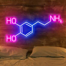 Little Molecule of Dopamine LED Neon Light Sign Custom Made Wall Hanging Party Wedding Shop Restaurant Birthday Decoration