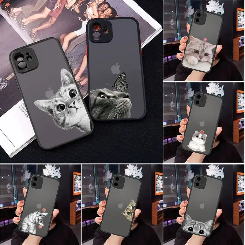Cat funny cute animel Phone Case Matte Transparent for iPhone 7 8 11 12 s mini pro X XS XR MAX Plus cover funda
Cat funny cute animel Phone Case Matte Transparent for iPhone 7 8 11 12 s mini pro X XS XR MAX Plus cover funda