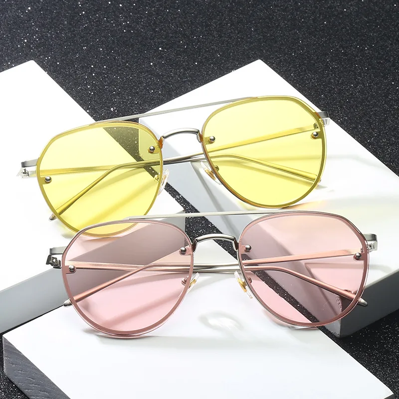 JASPEER 2021 Pilot Sunglasses Men Mirror Sun Glasses for Men Driving UV400 Rimless Rivet Goggle Eyewear Candy Color Shades
JASPEER 2021 Pilot Sunglasses Men Mirror Sun Glasses for Men Driving UV400 Rimless Rivet Goggle Eyewear Candy Color Shades
