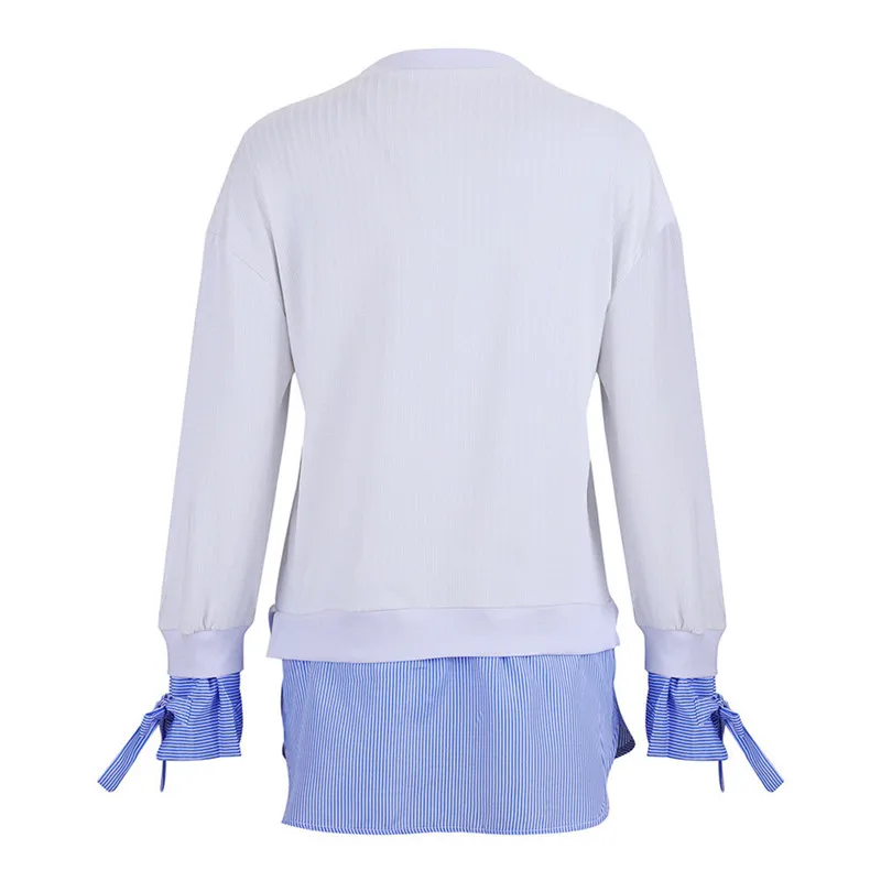 Womens Casual Long Sleeve Striped Slim Blouse Elegant Bow Pullover Tops Blouse Shirts Winter Spring Female Stitching Blouse Hot
Womens Casual Long Sleeve Striped Slim Blouse Elegant Bow Pullover Tops Blouse Shirts Winter Spring Female Stitching Blouse Hot