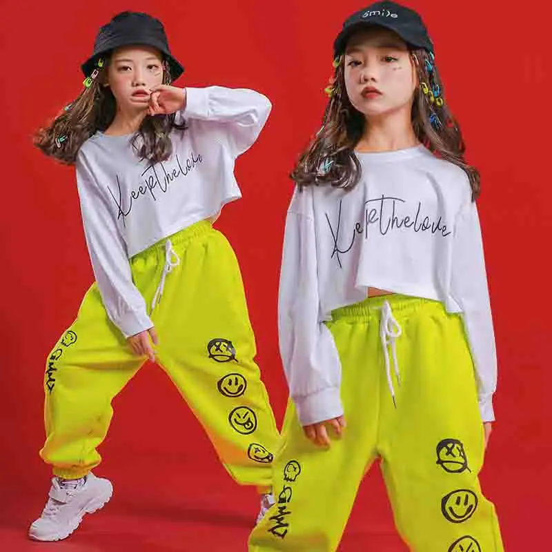Girls Jazz Dance Costume Children Crop Top Fluorescent Green Pants Kids Cool Hip Hop Dance Clothing Ballroom Dancewear XS1604
Girls Jazz Dance Costume Children Crop Top Fluorescent Green Pants Kids Cool Hip Hop Dance Clothing Ballroom Dancewear XS1604