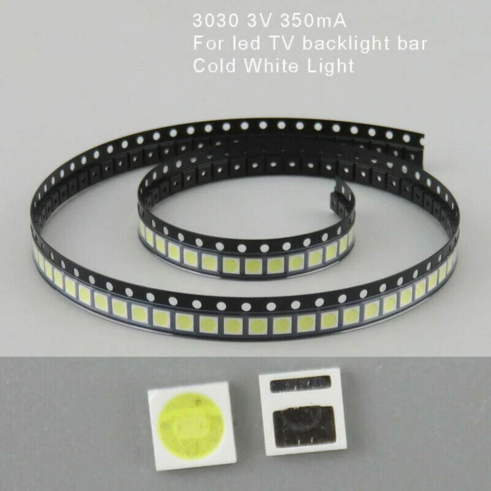 100Pcs Backlight 3030 Strip Bar 350mA SMD Lamp Beads For LED Repair TV
