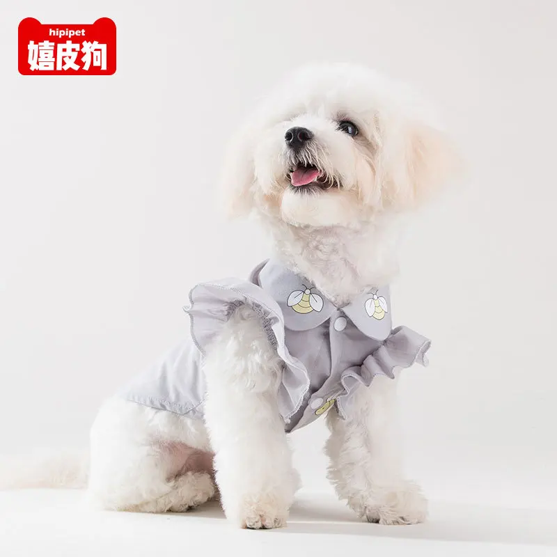 Designer Dog Clothes Spring and Autumn Thin Puppies Eye-catching Lace Breathable and Comfortable Pet Shirts Teddy Fashion 2021
Designer Dog Clothes Spring and Autumn Thin Puppies Eye-catching Lace Breathable and Comfortable Pet Shirts Teddy Fashion 2021