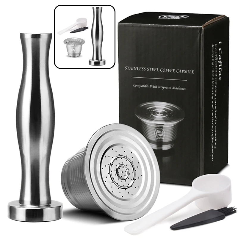 2pcs Stainless Steel Reusable Coffee Capsule + Powder Tamper Set For Nespresso-U
2pcs Stainless Steel Reusable Coffee Capsule + Powder Tamper Set For Nespresso-U