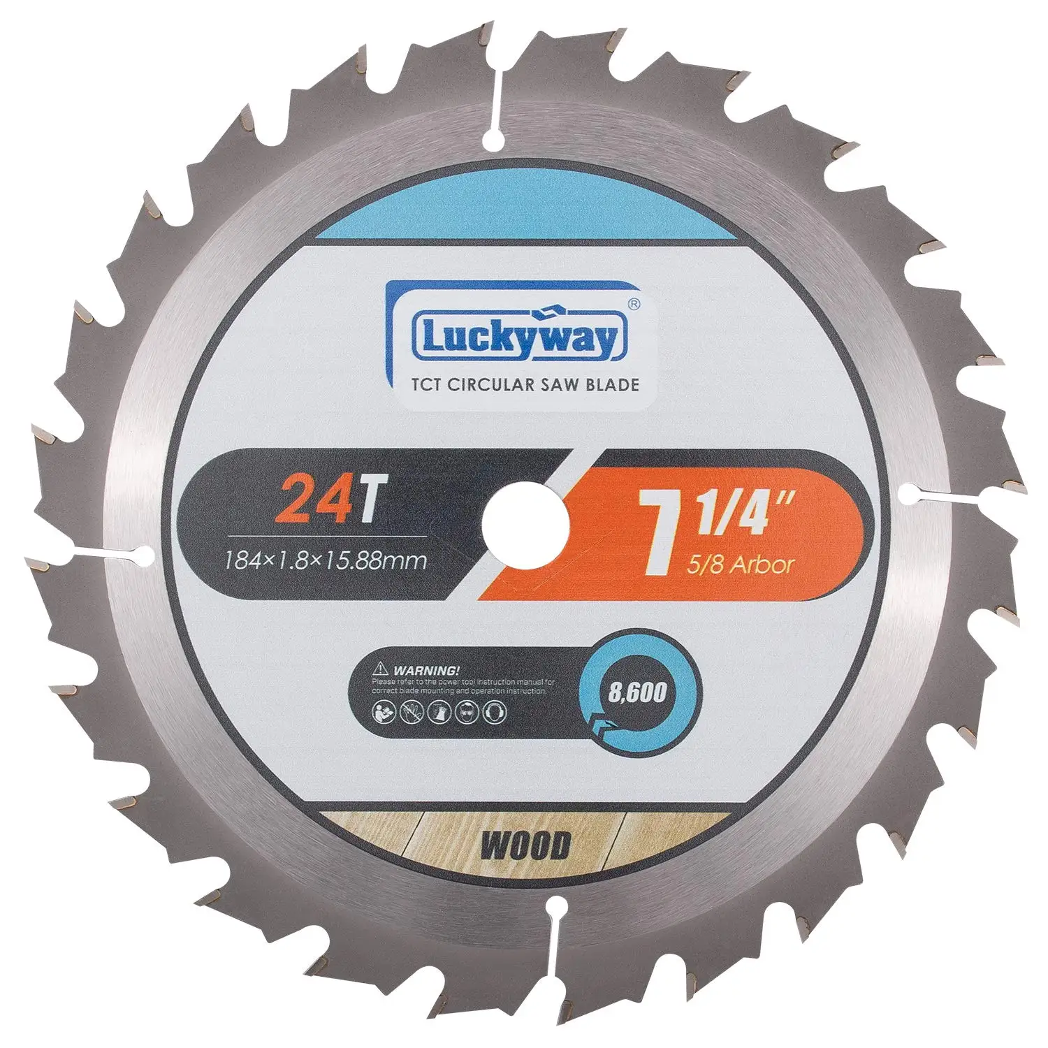 Luckyway 7-1/4 Inch 40T with 5/8 Inch Diamond Arbor TCT Circular Saw Blade for Cutting Wood
Luckyway 7-1/4 Inch 40T with 5/8 Inch Diamond Arbor TCT Circular Saw Blade for Cutting Wood