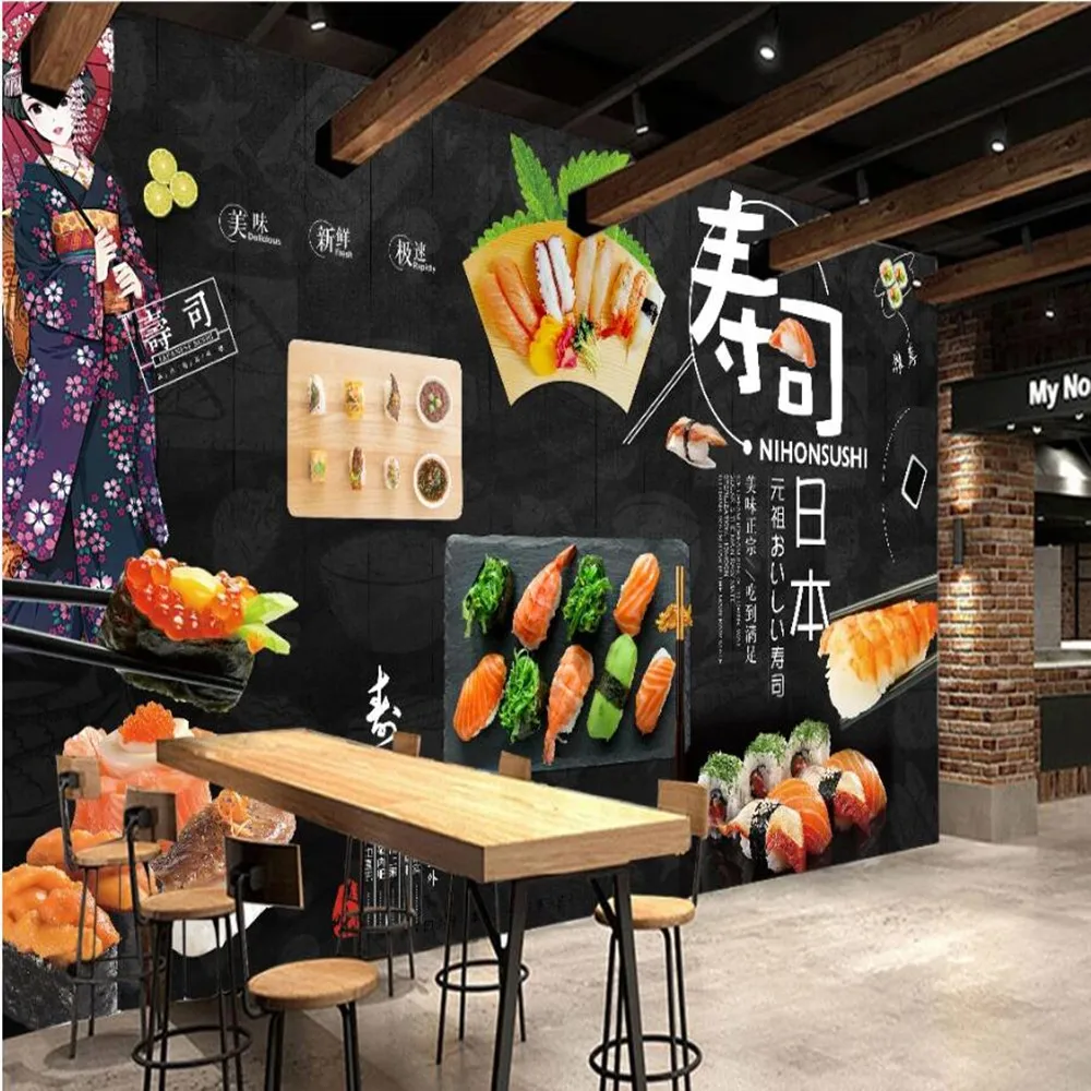 Milofei manufacturers custom Japanese sushi restaurant tooling background wallpaper mural
Milofei manufacturers custom Japanese sushi restaurant tooling background wallpaper mural
