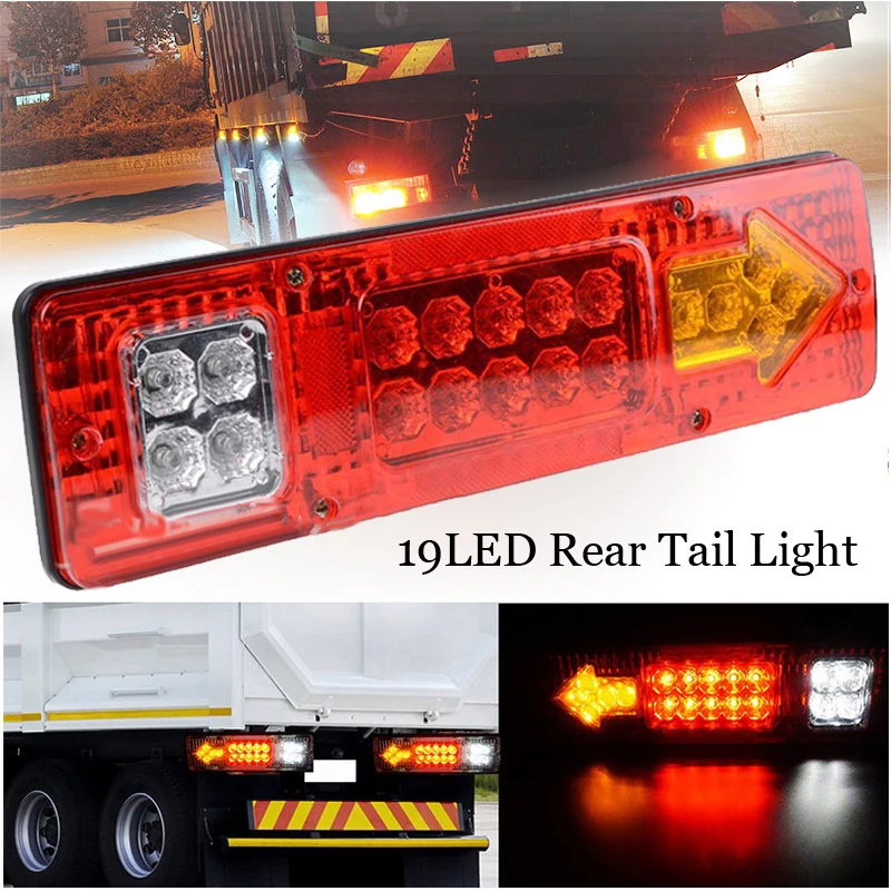 1pc 12V 19 LED Car Rear Tail Light Brake Turn Signal Reverse Lamp For Car Trailer Truck Turn Lights UV Resistant
1pc 12V 19 LED Car Rear Tail Light Brake Turn Signal Reverse Lamp For Car Trailer Truck Turn Lights UV Resistant